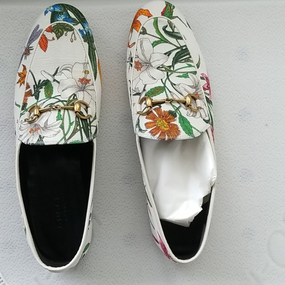 Gucci hotsebit loafer floral canvas